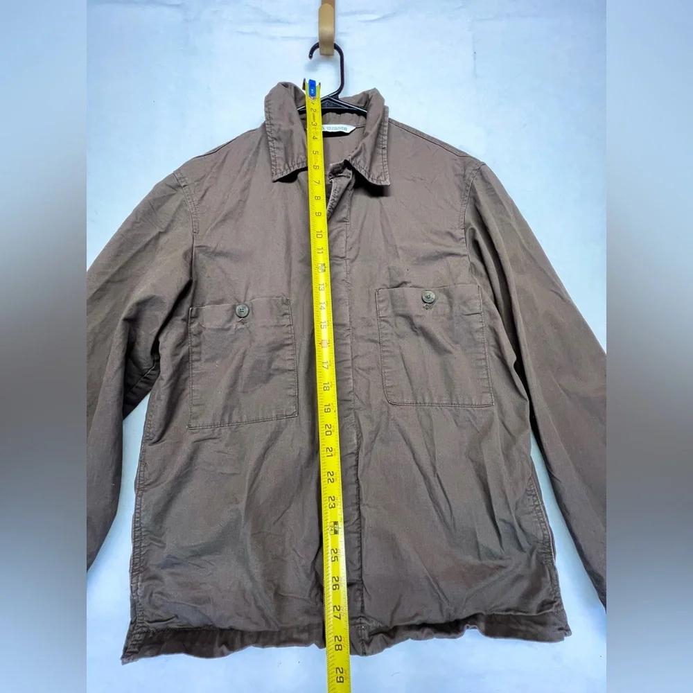 Zara‎ Men’s Twill Utility Coat Brown-Small